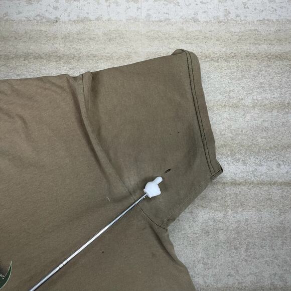 Vintage Skater Shirt Robo 3 Thrashed Brown Cotton Short Sleeve Y2K - Picture 5 of 5